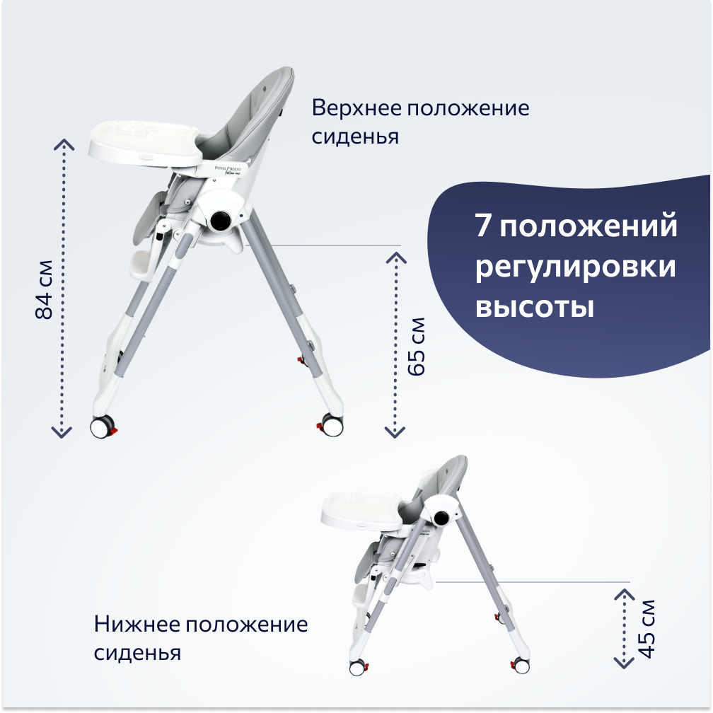 Стульчик для кормления Peg-Perego Prima Pappa Follow Me классический - фото 4