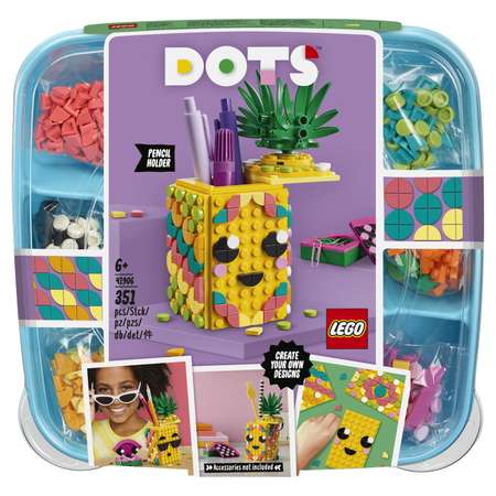 Конструктор LEGO DOTS Подставка Ананас блочный