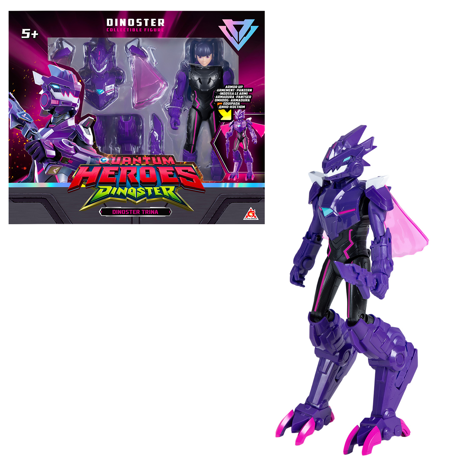 Фигурка Dinoster Трина в дино-костюме - фото 1