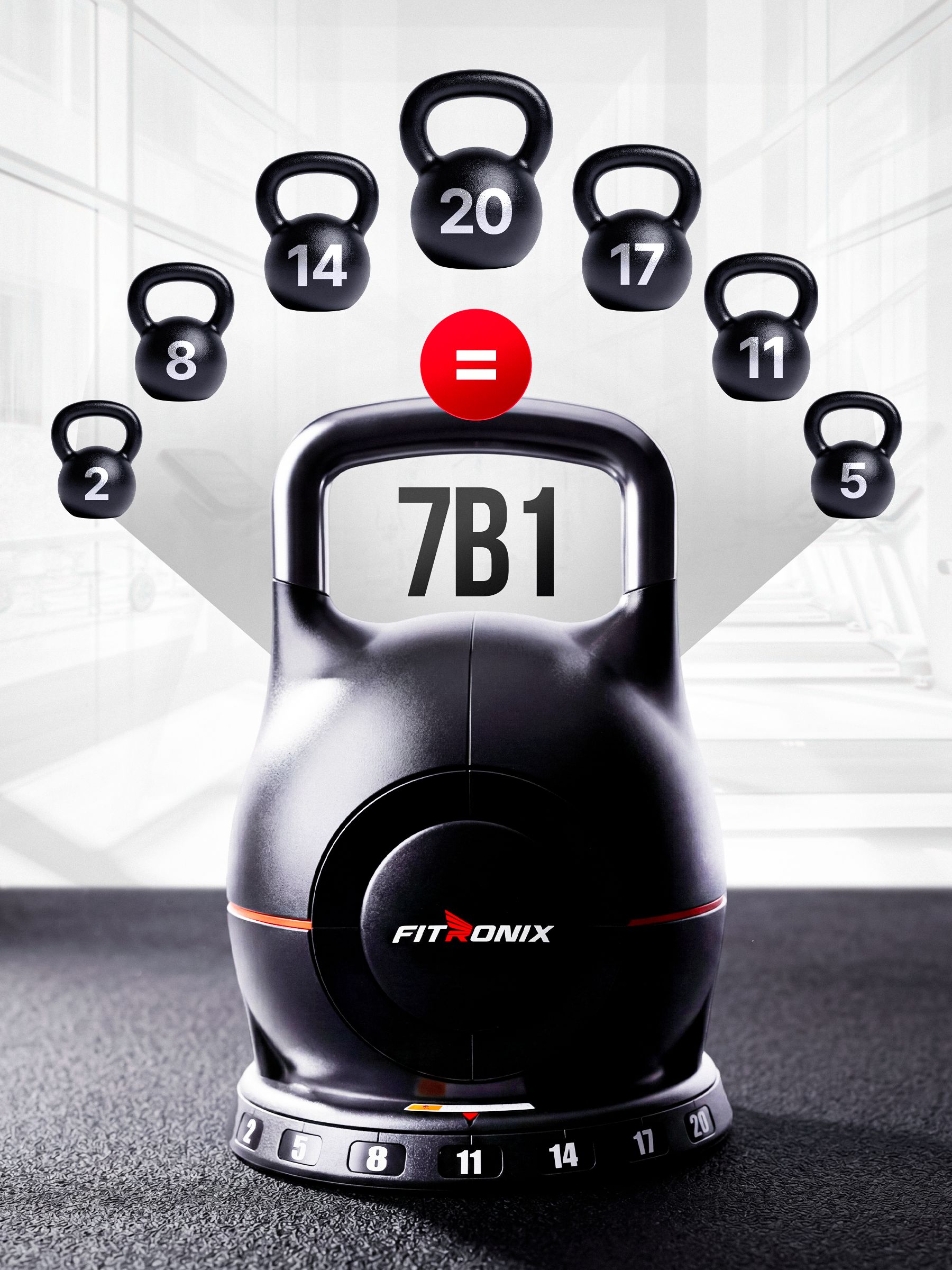 Гиря регулируемая Fitronix Fitronix BellForge 20 - фото 3