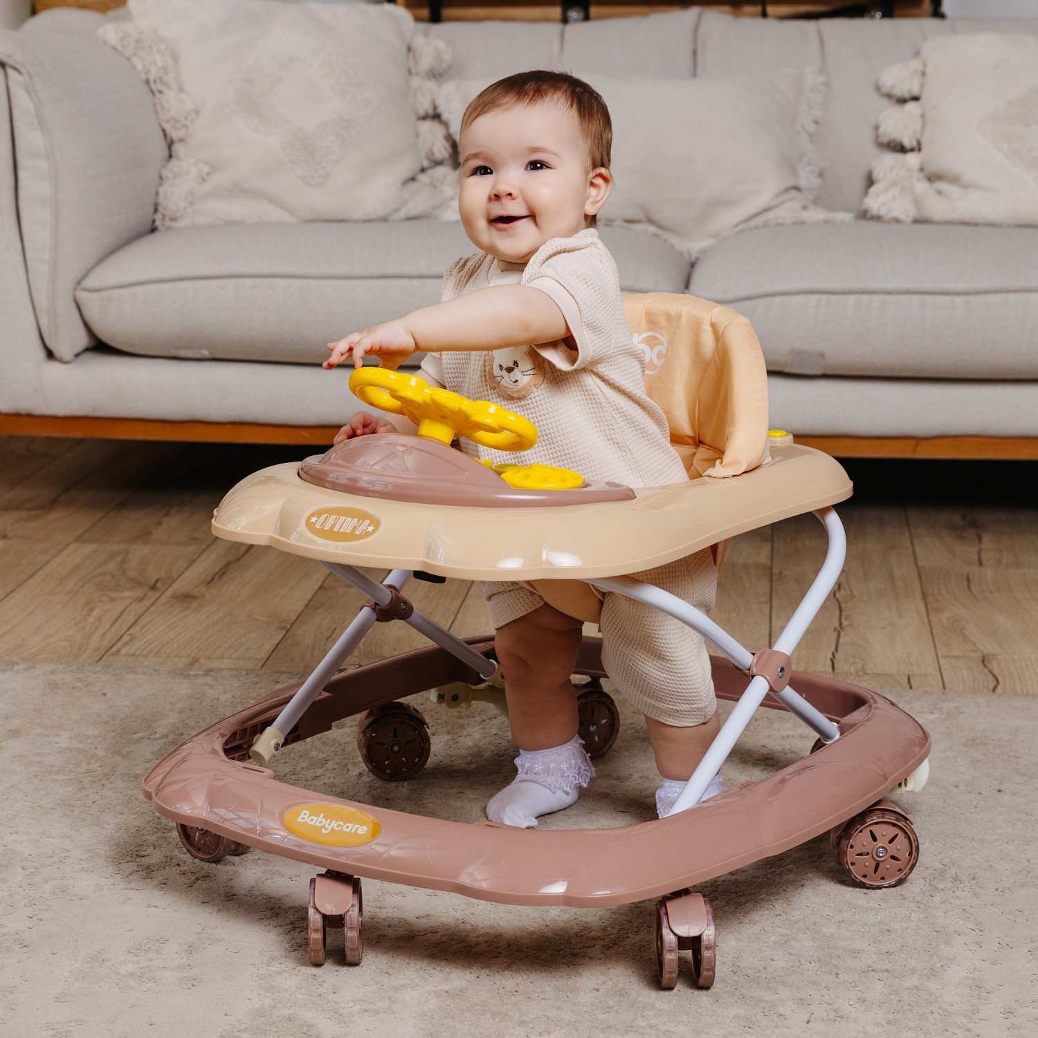 Ходунки BabyCare Optima коричневый - фото 13