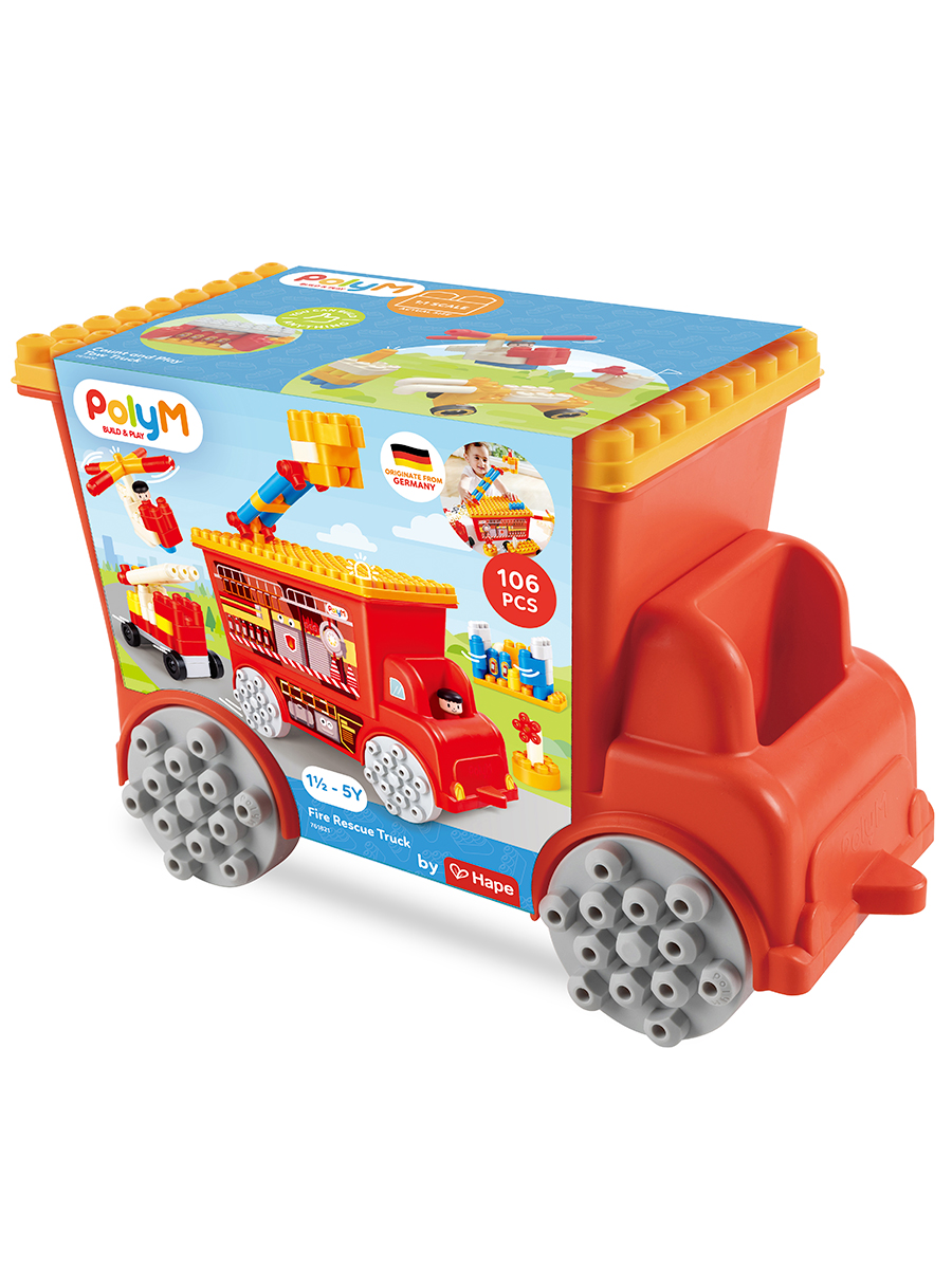 Конструктор Hape Пожарно-спасательная машина 106 дет. - фото 4