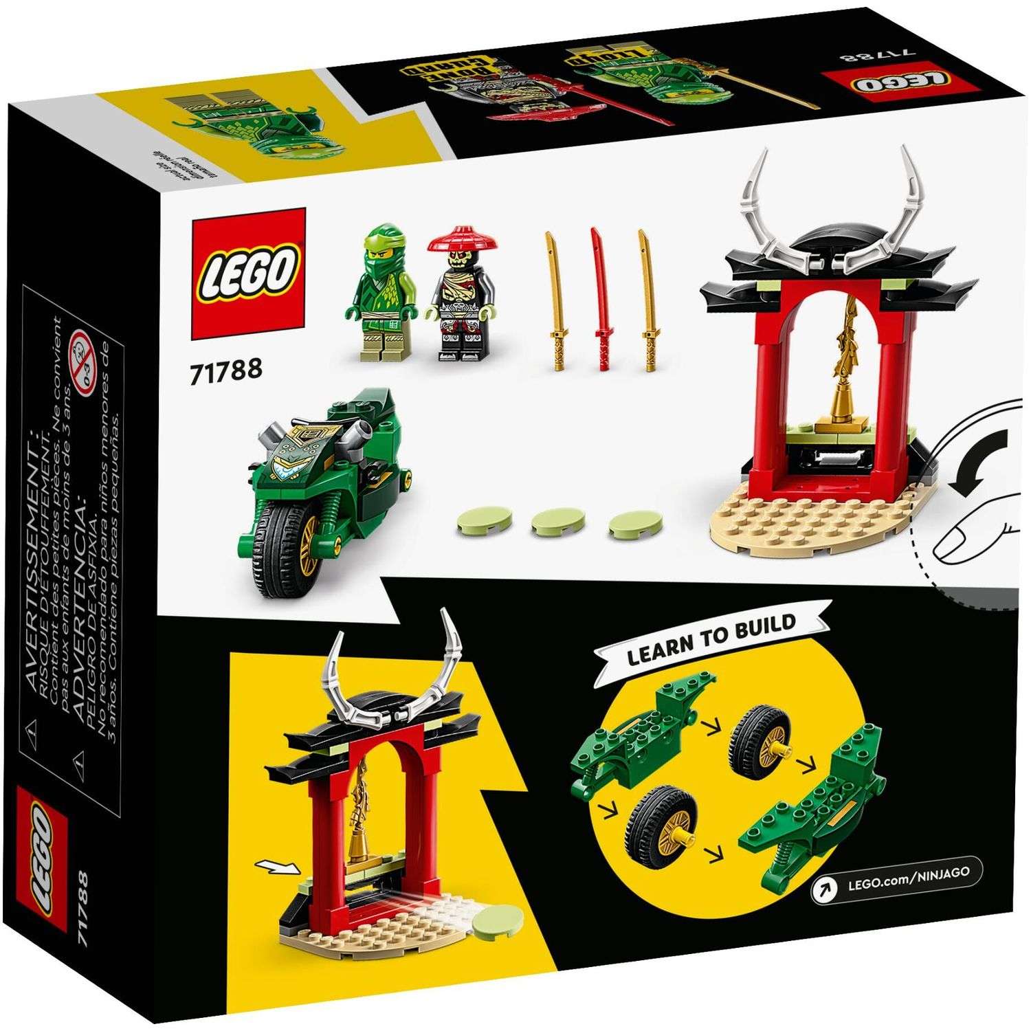 Конструктор LEGO NINJAGO Ниндзяго Уличный велосипед 64 дет. - фото 8