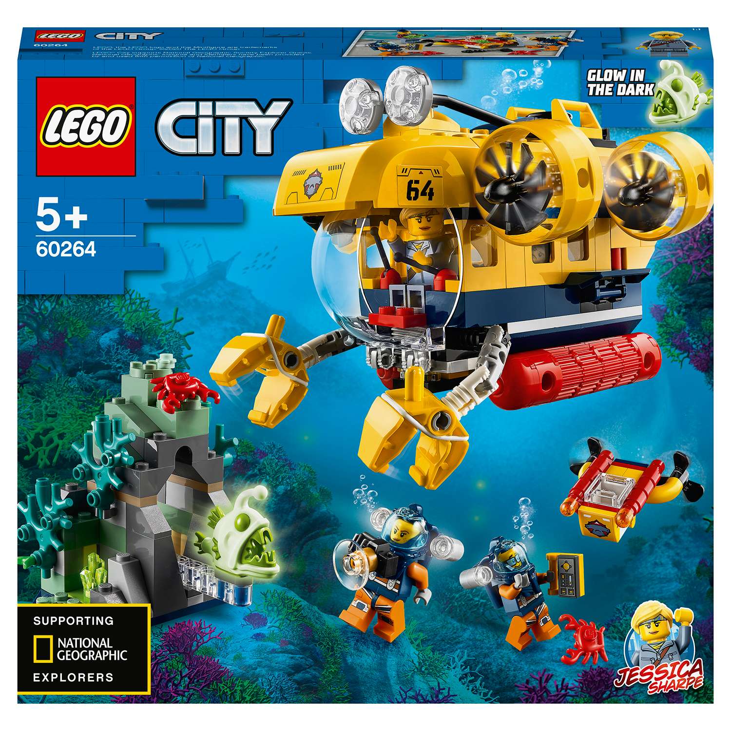 Конструктор LEGO City Ocean Exploration Submarine блочный - фото 2