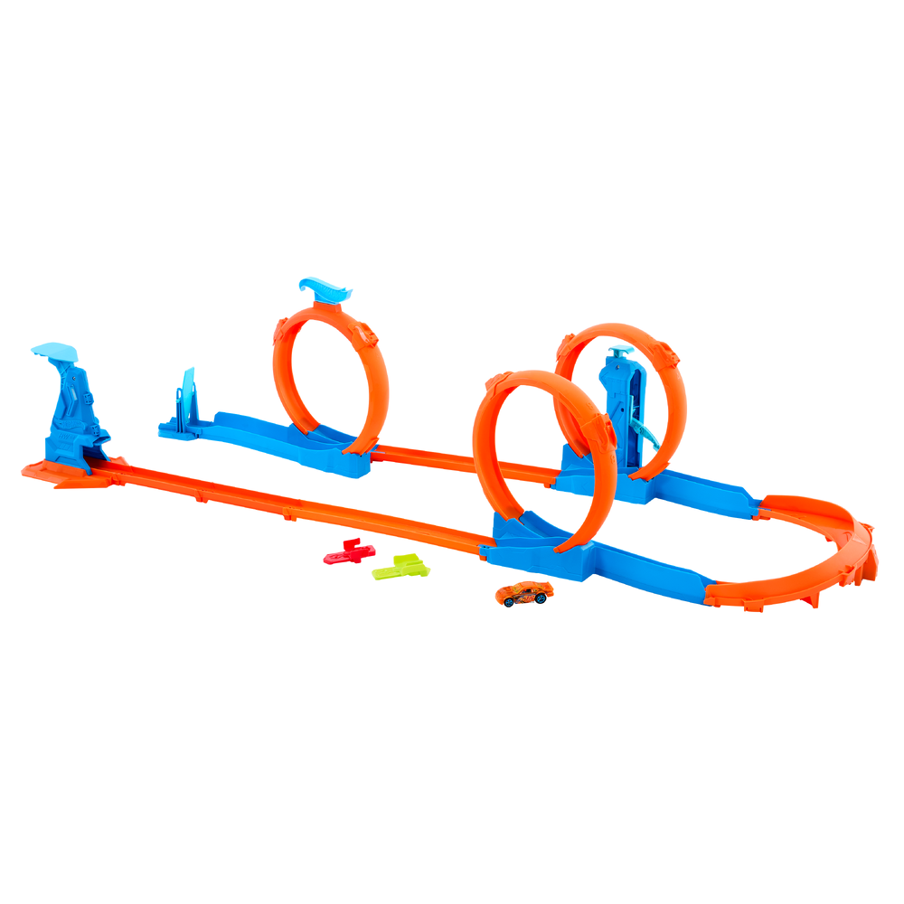 Трек Hot Wheels Тройная петля JDW39 - фото 4