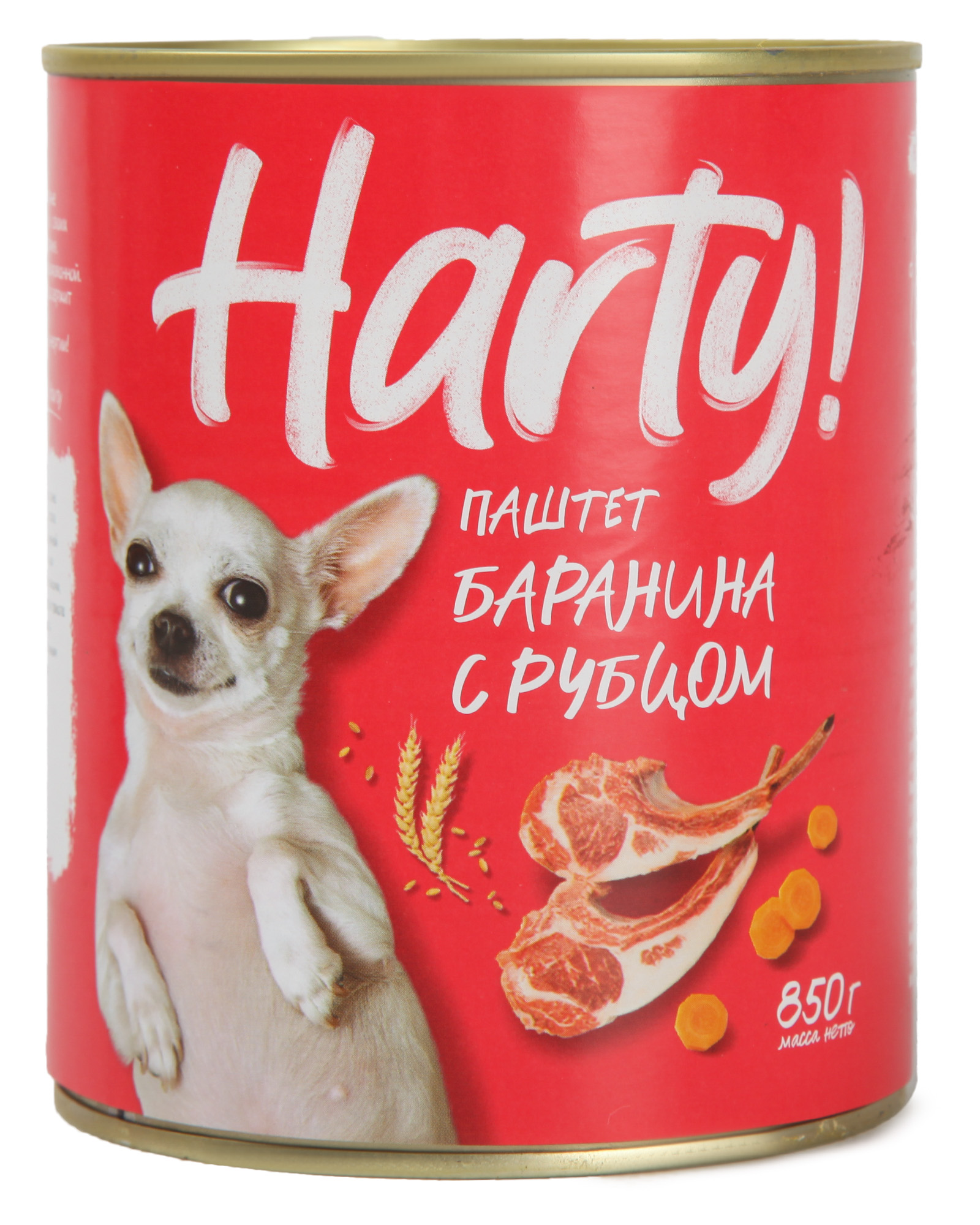 Корм для взрослых собак всех пород Harty консервированный полнорационный паштет из баранины с рубцом 850г - фото 1