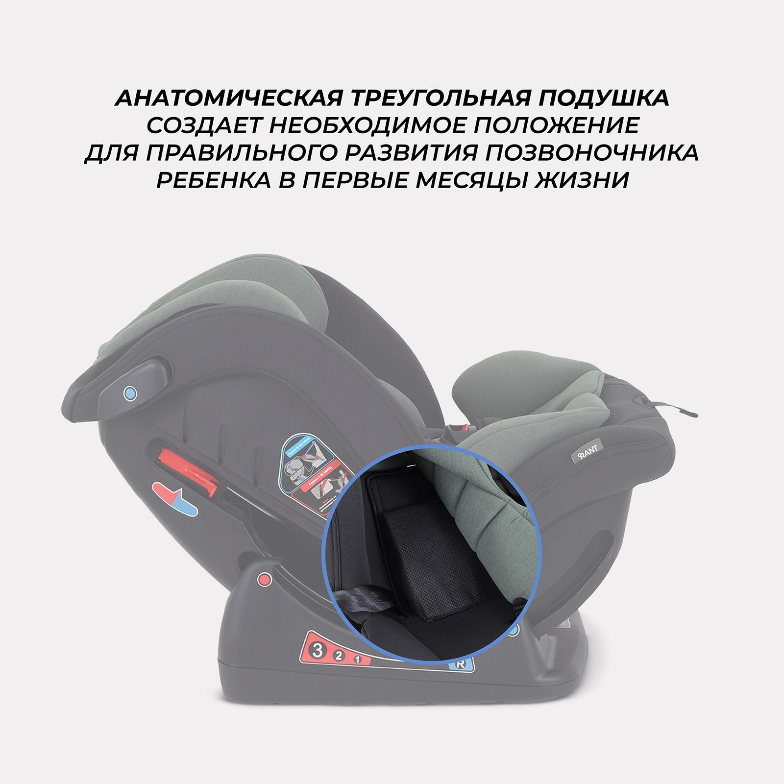 Автокресло Rant AY913 Matrix 0+/1/2/3 (0-36 кг) зеленый - фото 3