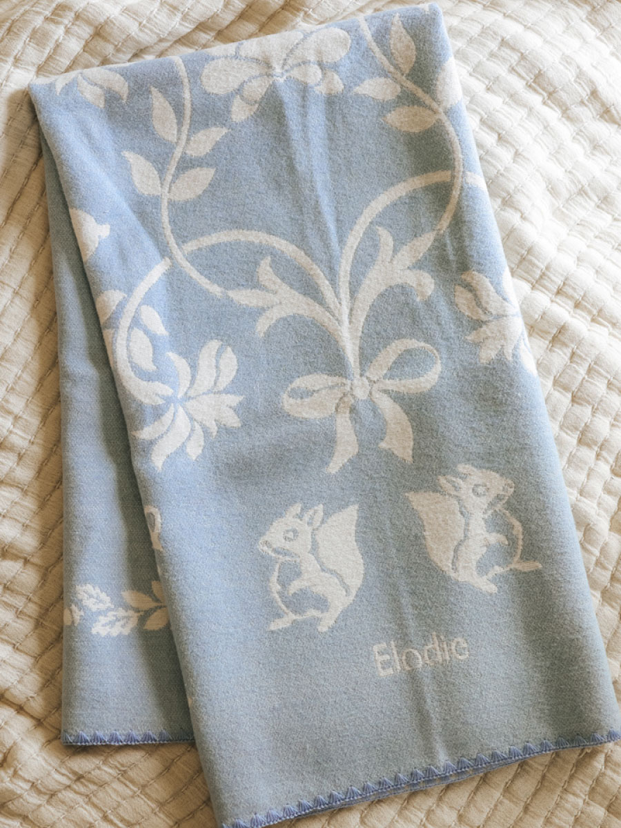 Плед Elodie хлопок-жаккард Blueberry Blue хлопок 75 x 100 см - фото 3