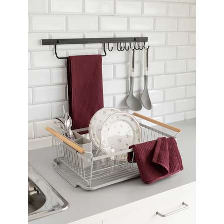 Полотенце кухонное 2 шт. DeNASTIA 35x75 см 100% Хлопок винный D100422