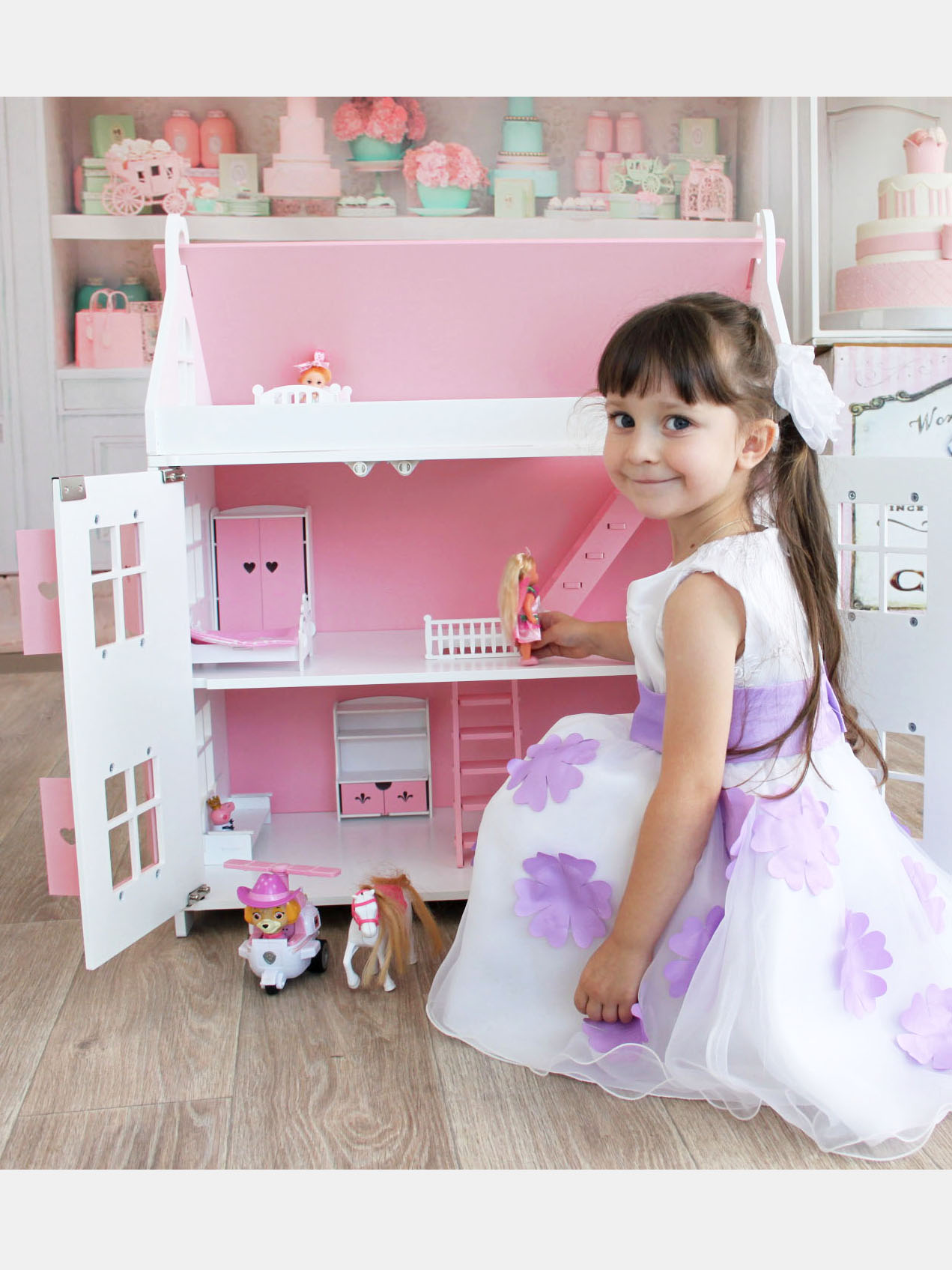 Домик для кукол LittleWoodHome 77 см 8501 - фото 4