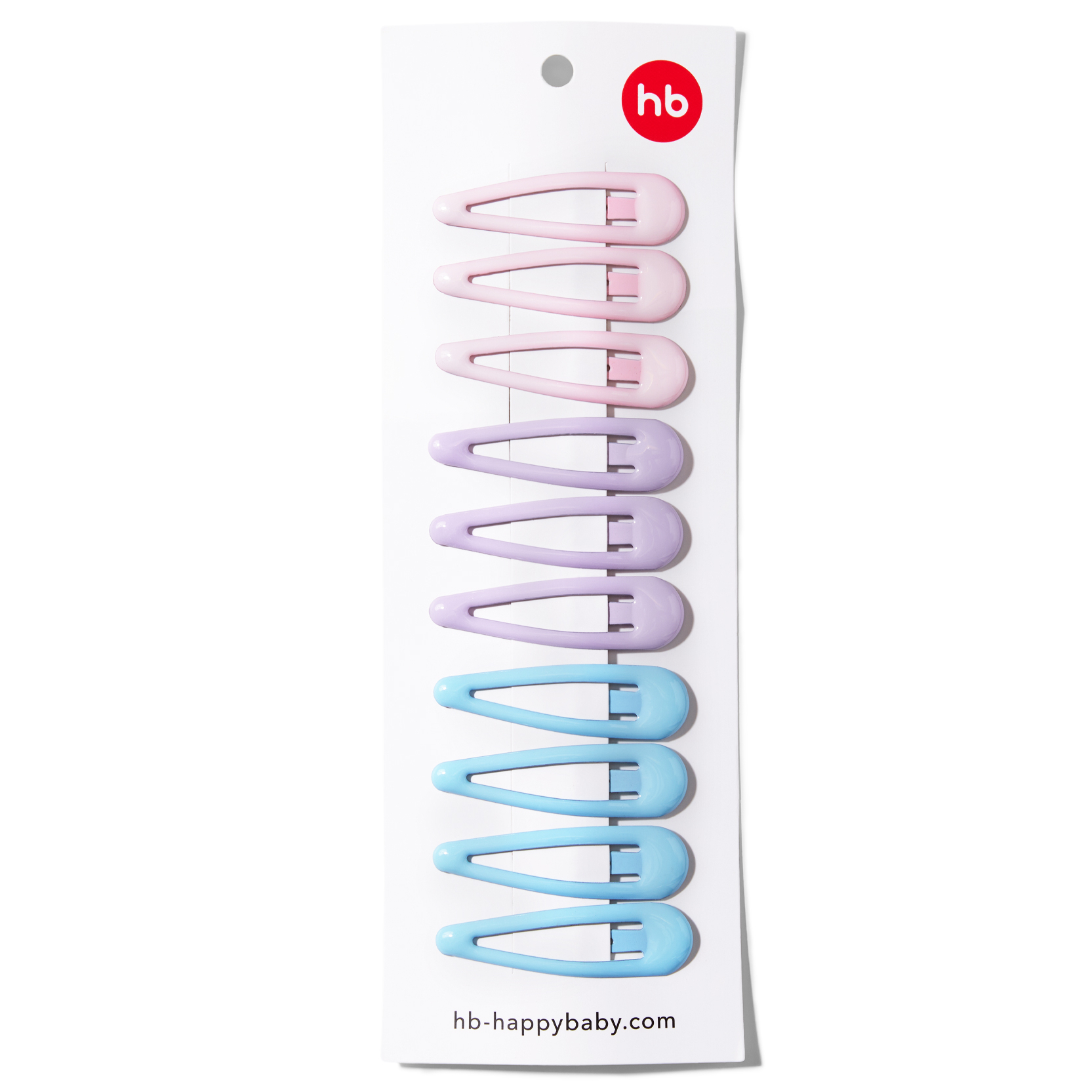 Набор заколок для волос Happy Baby 10 шт голубые розовые фиолетовые 40065_set-one - фото 1