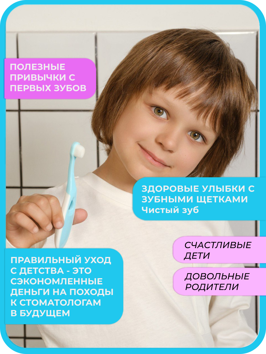 Зубная щетка классическая Чистый Зуб от 0 лет 2 шт. - фото 2