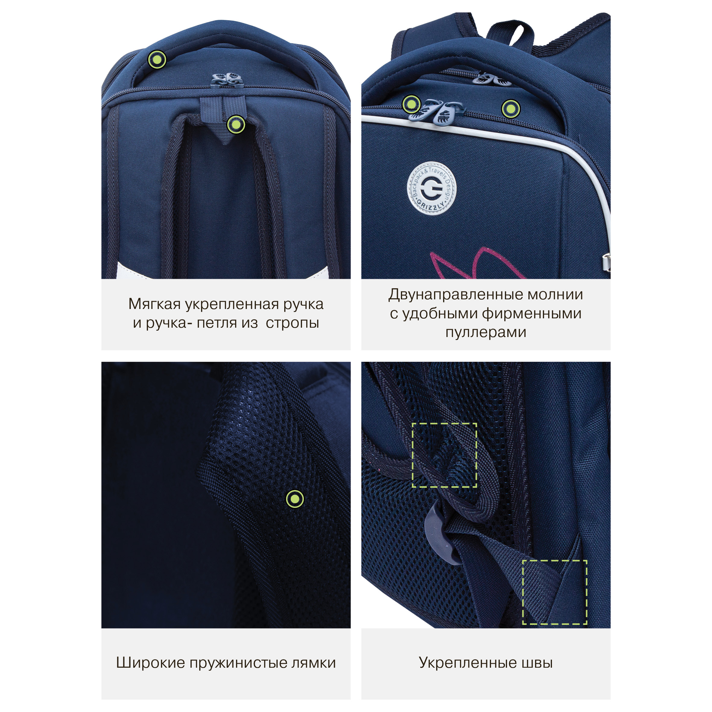 Ранец Grizzly для девочки - фото 14
