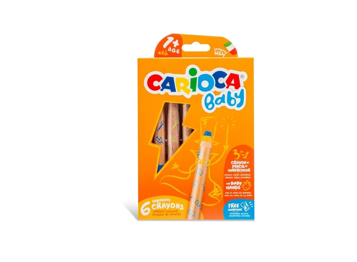 Восковые мелки CARIOCA 6 шт. - фото 1