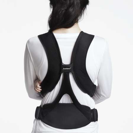 Рюкзак-кенгуру BabyBjorn MIRACLE cotton mix черно-серебряный