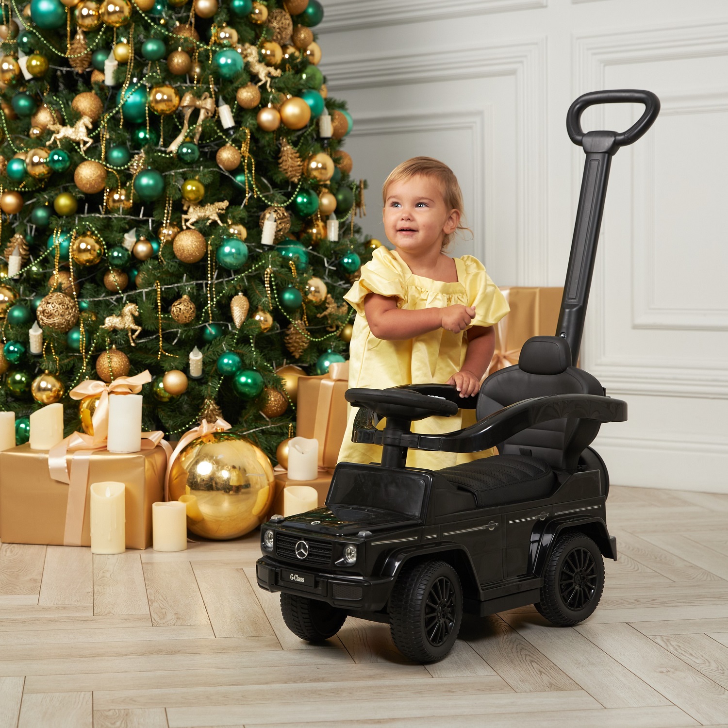 Каталка BabyCare Mercedes-Benz G350d с ручкой - фото 14