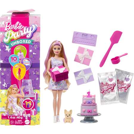 Кукла модельная Barbie Pet Birthday сиреневый