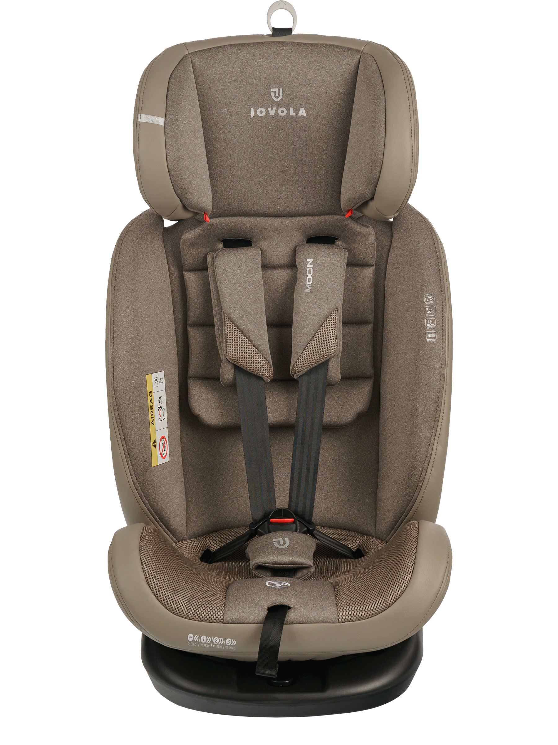 Автокресло JOVOLA MOON Isofix 0+/1/2/3 (0-36 кг) бежевый - фото 15