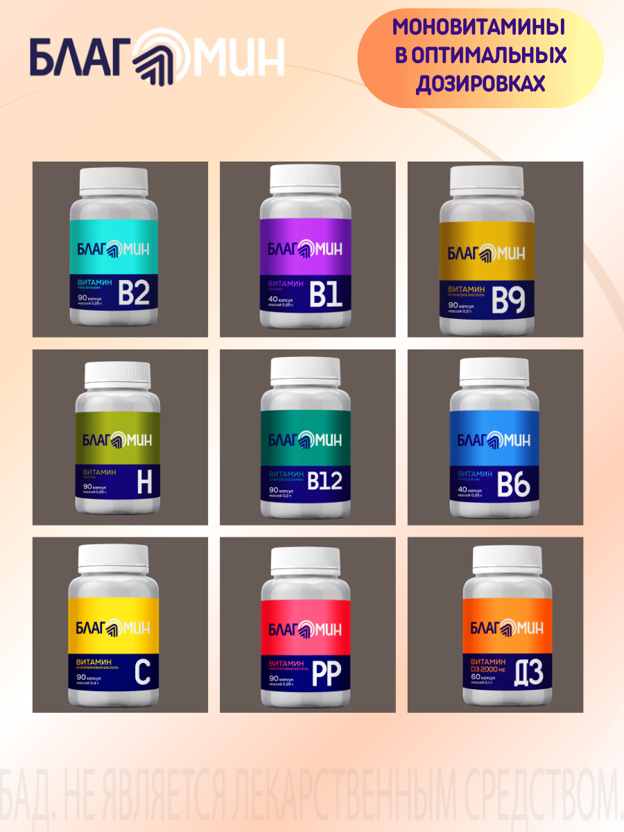 БАД Благомин Витамин Д3 2000 МЕ №60 - фото 10