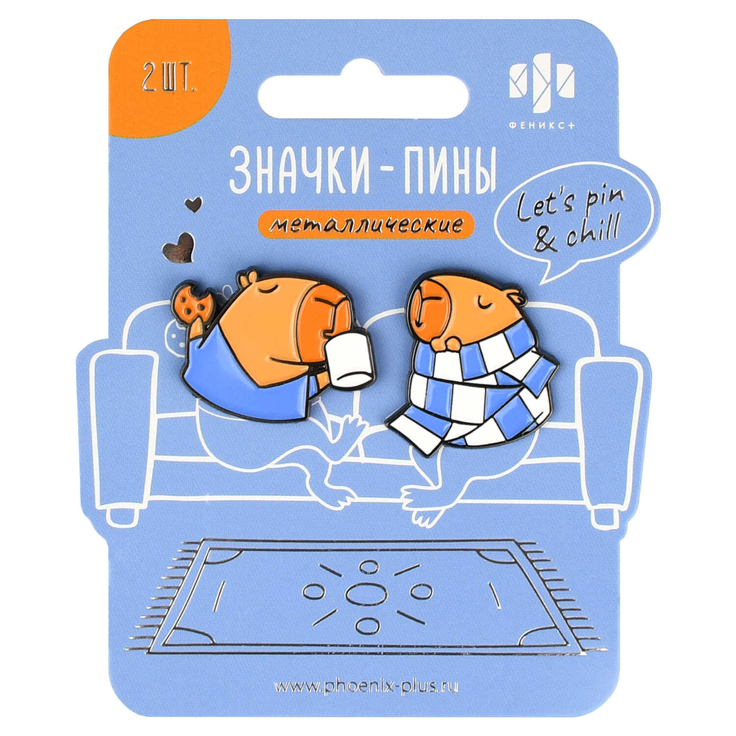 Значок Феникс + Капибара 2 шт. - фото 3