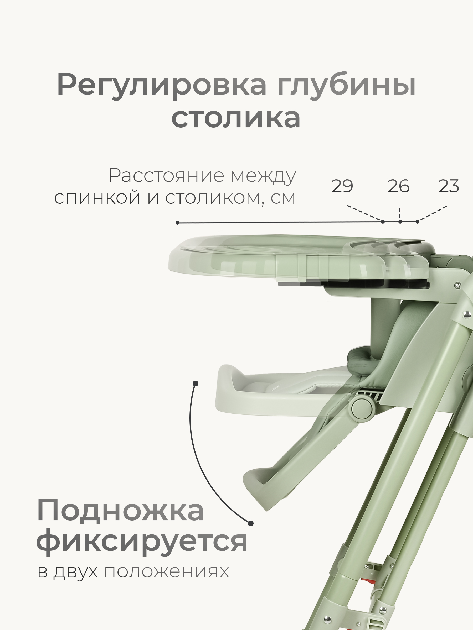 Стульчик для кормления Tomix Winky зеленый - фото 7