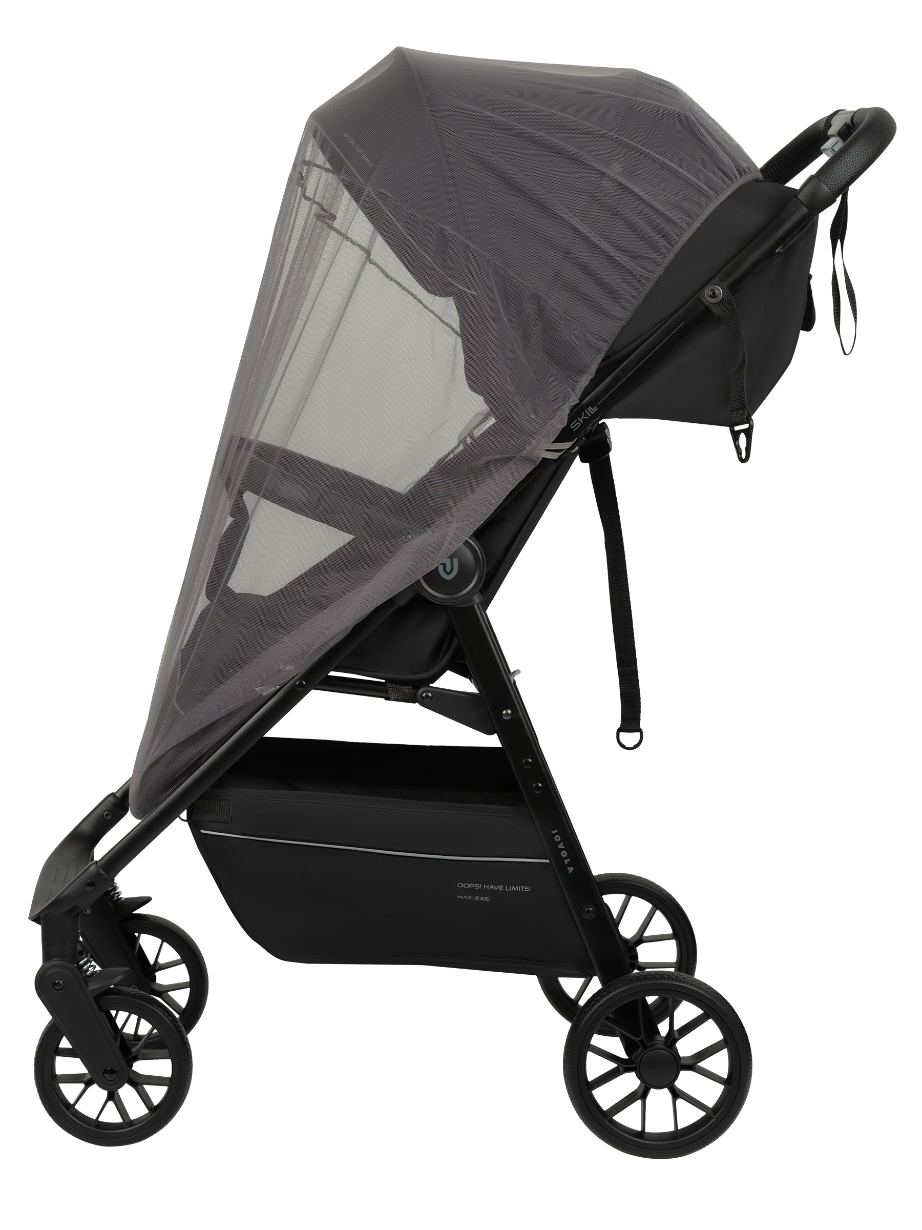 Коляска прогулочная JOVOLA Skill черный - фото 16