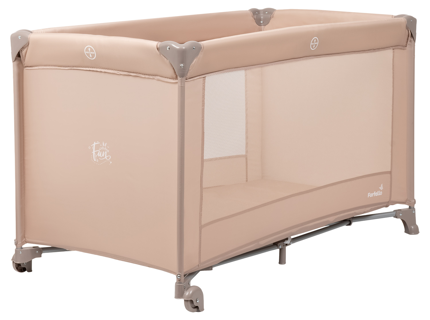 Манеж кровать Farfello Fun бежевый FN-1 - фото 6