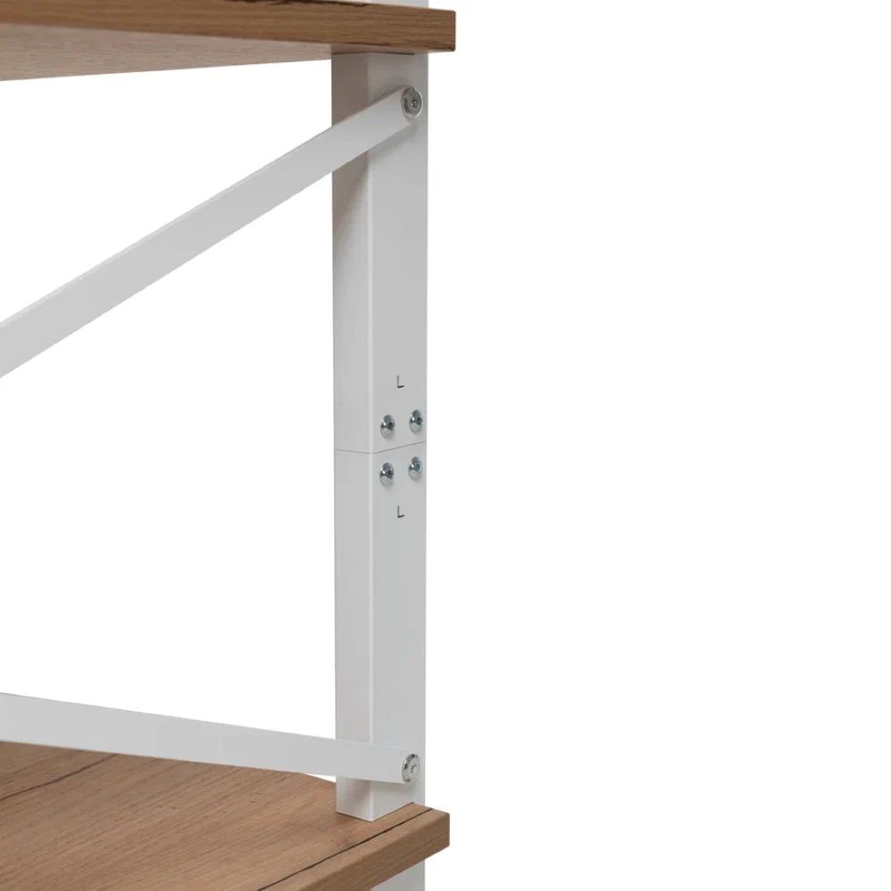 Стеллаж Leset Стилвуд 136 Белый/Дуб крафт золотой - фото 8