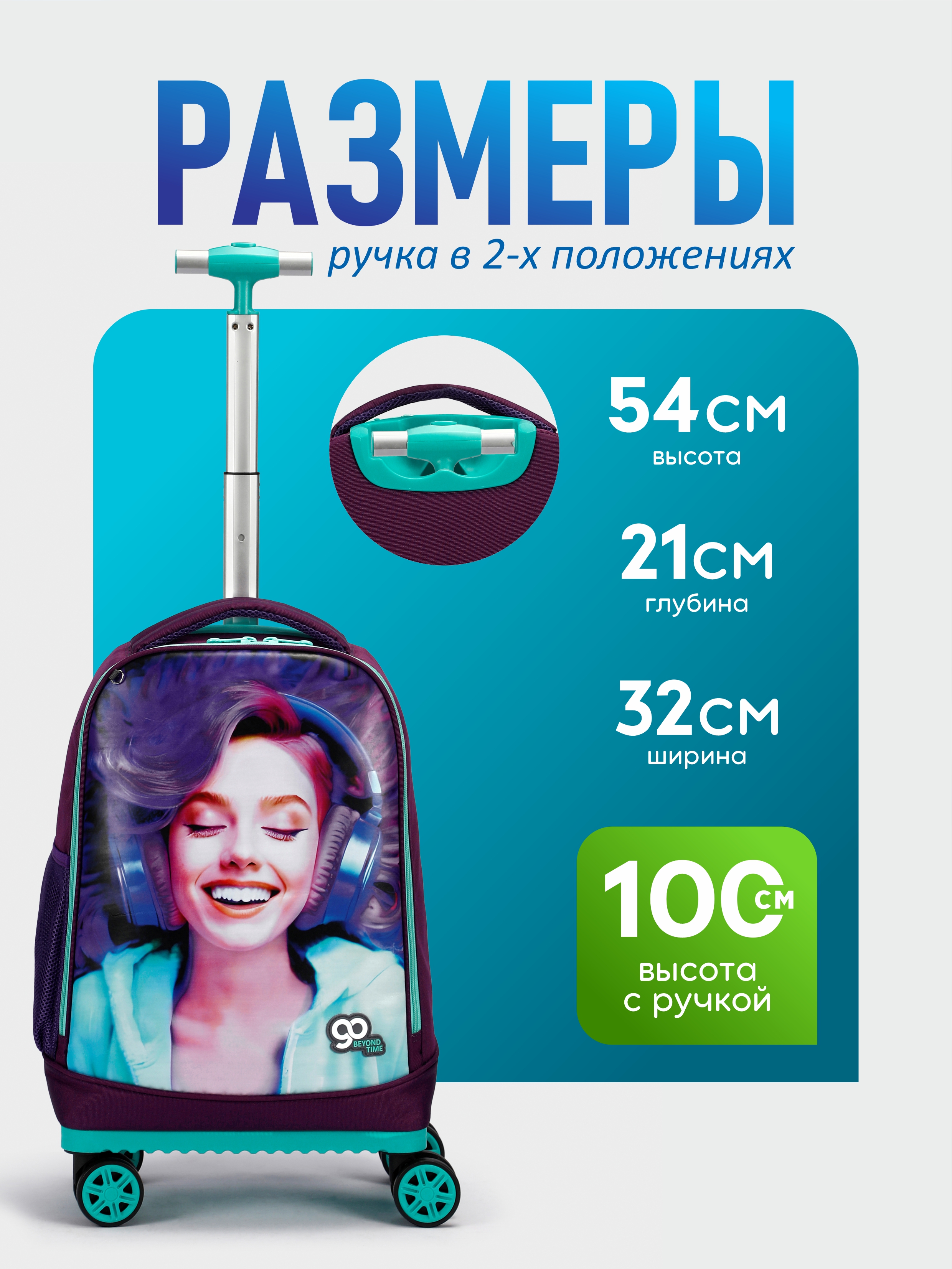 Чемодан Beyond time Девушка в наушниках - фото 2