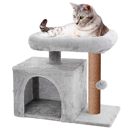 Домик для кошки с когтеточкой Pet БМФ Серый