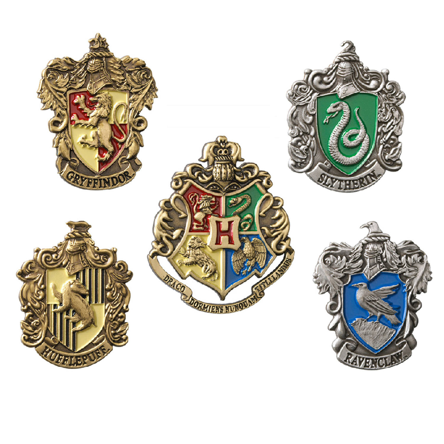 Значок Harry Potter Гербы 5 шт. - фото 1