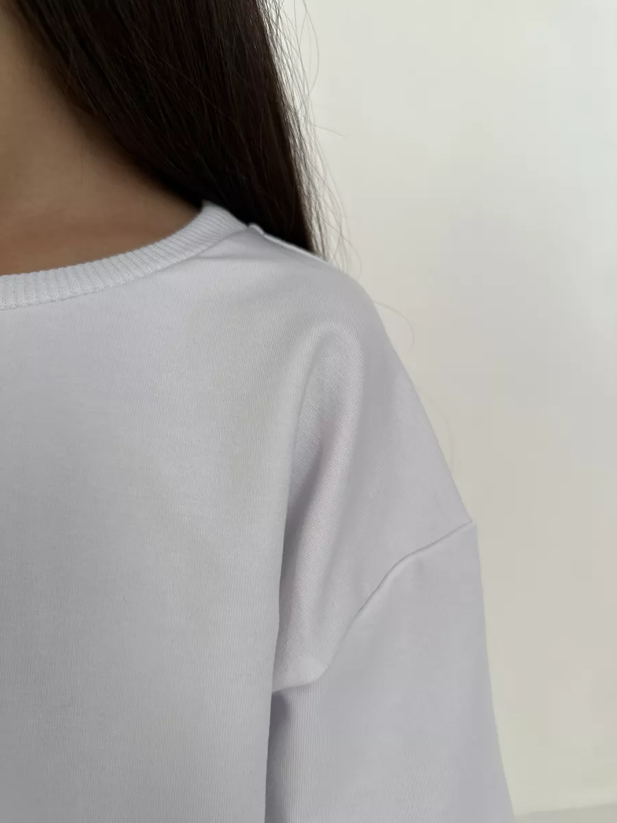 Футболка ROOMY ESSENCE OVERshirt/white - фото 7