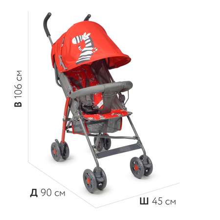 Коляска прогулочная Babyton Zoo Red