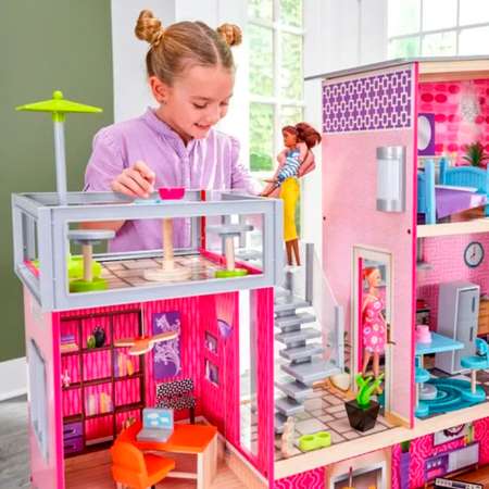Домик для кукол KidKraft с мебелью