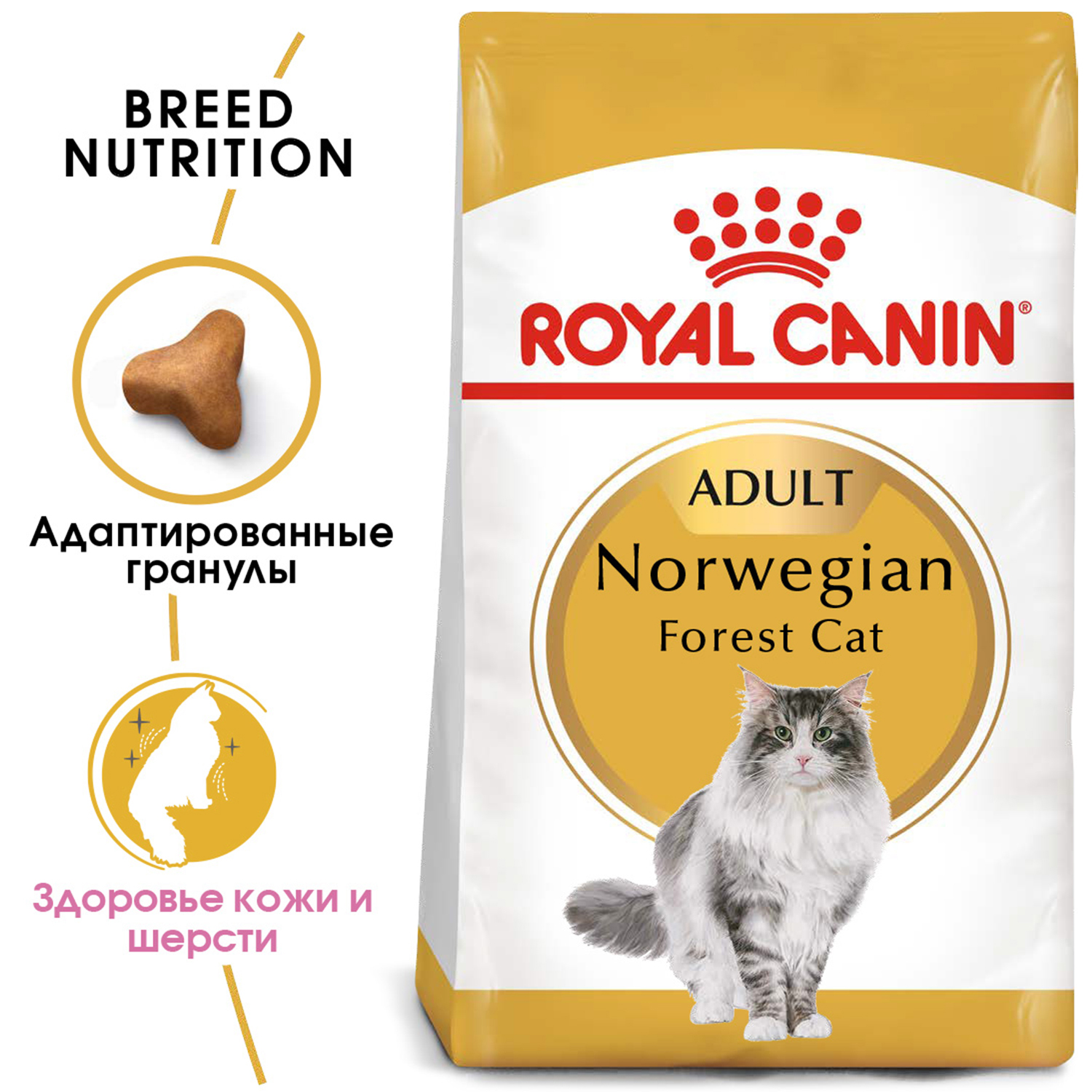 Корм для кошек ROYAL CANIN Norwegian Forest норвежская лесная 2кг - фото 2