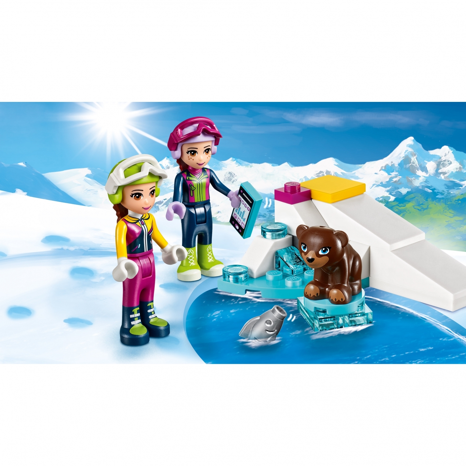 Конструктор LEGO Friends Горнолыжный курорт: подъёмник блочный - фото 9