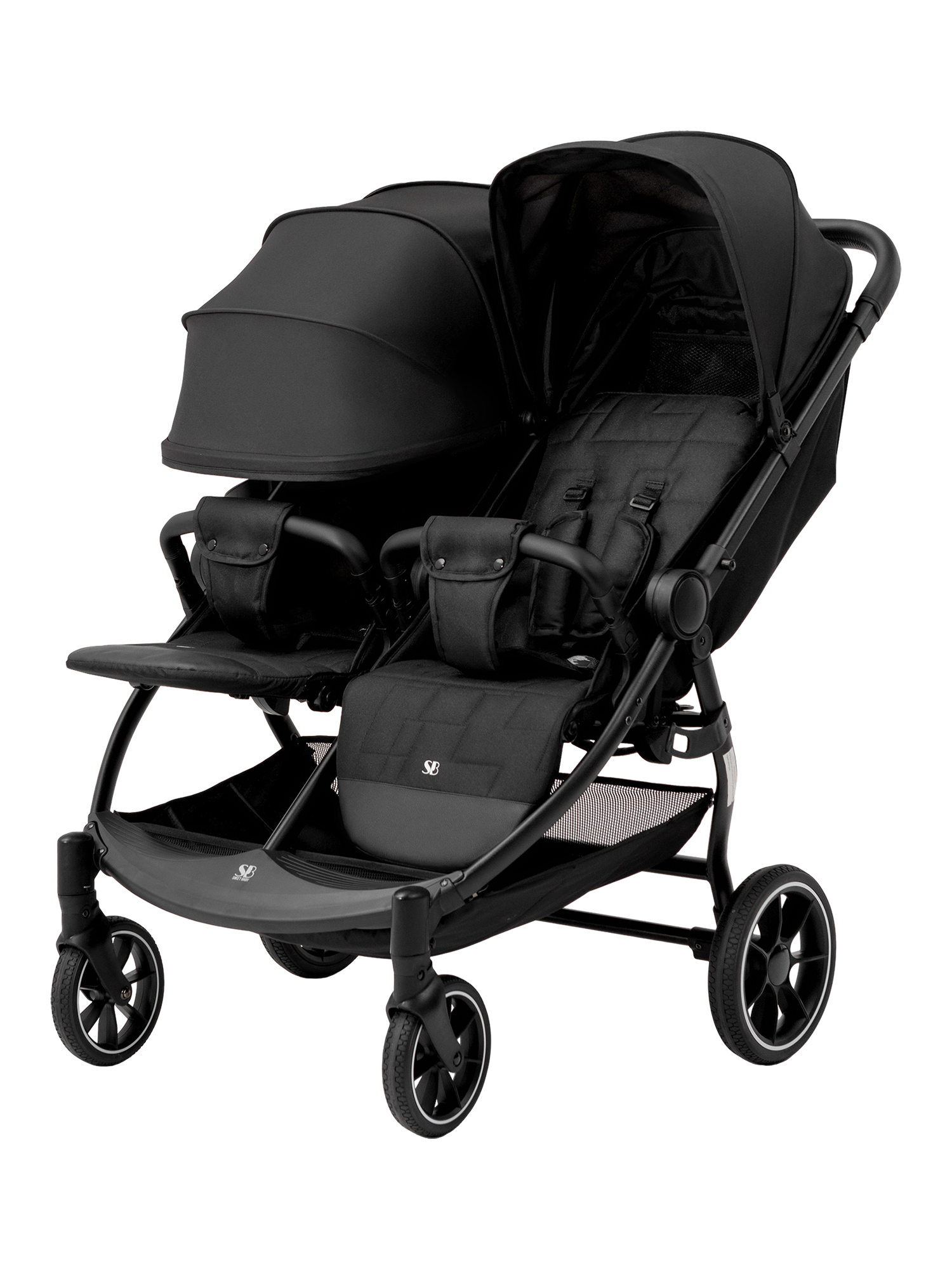 Коляска прогулочная для двойни Sweet Baby Donna Black черный - фото 15