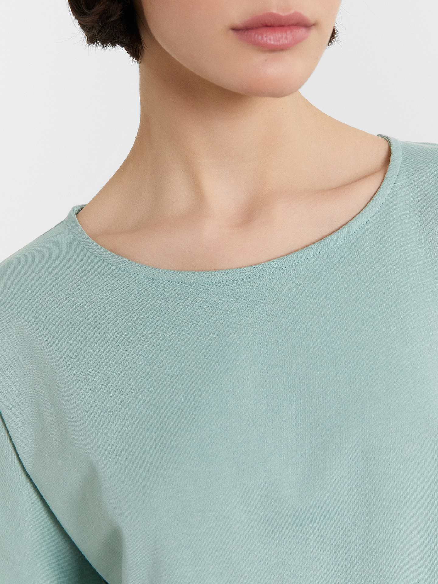 Пижама Mark Formelle (Марк Формэль) 592598/шалфей +тропики на св.молочном - фото 7