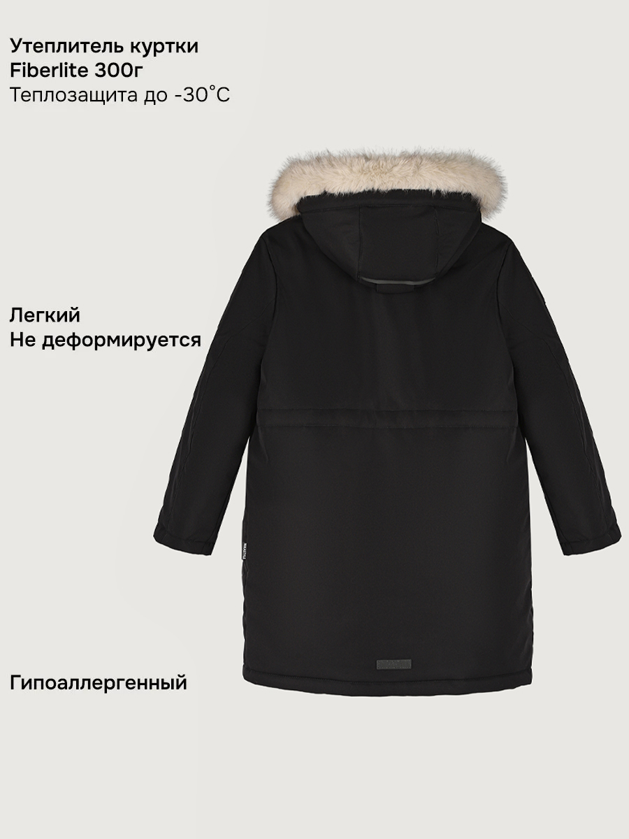 Парка NIKASTYLE 5з8225 черный - фото 4