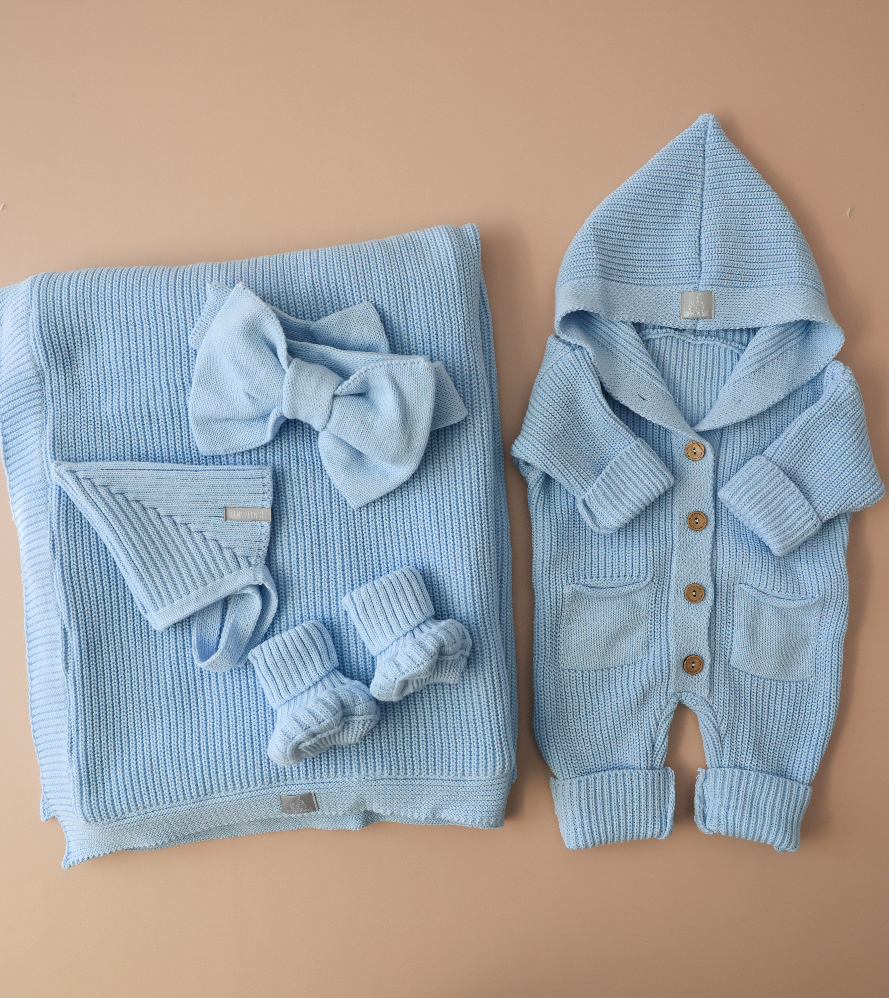 Комплект на выписку Bunnyphant 0367/голубой - фото 3