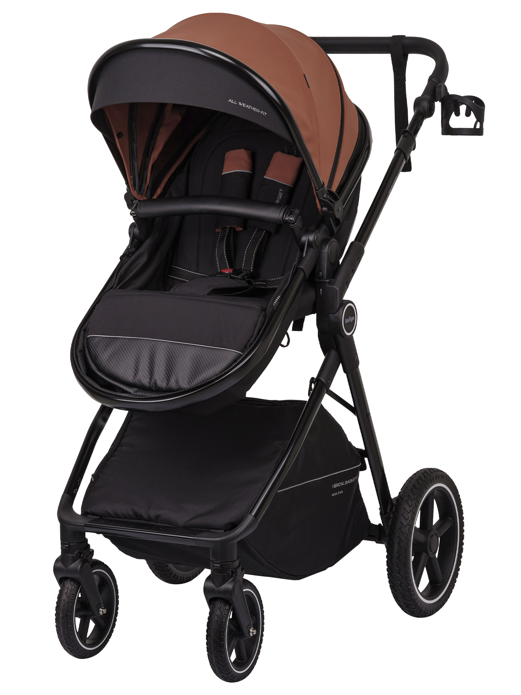 Коляска трансформер Indigo TARGET 3в1 оранжевый - фото 23