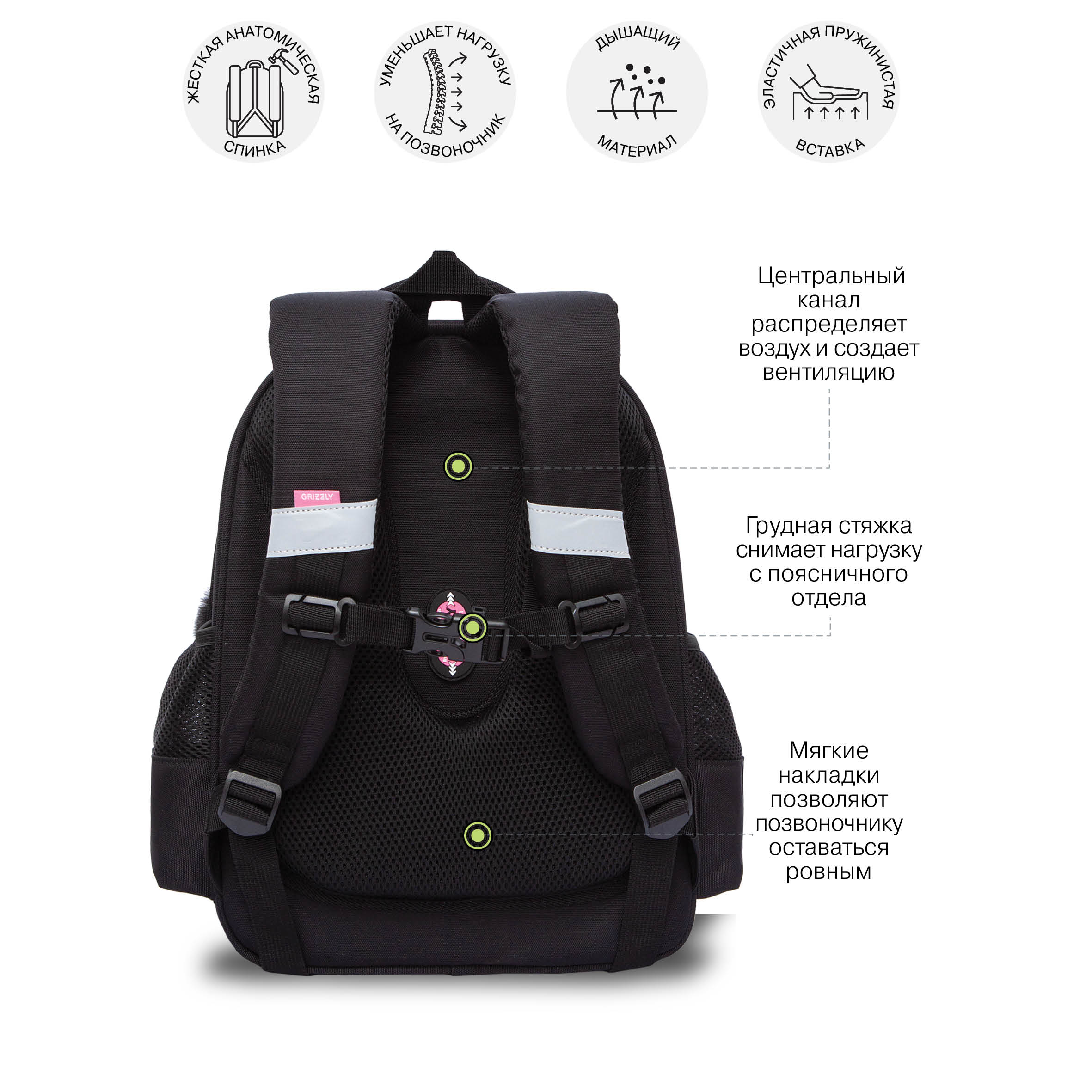 Ранец Grizzly для девочки - фото 10