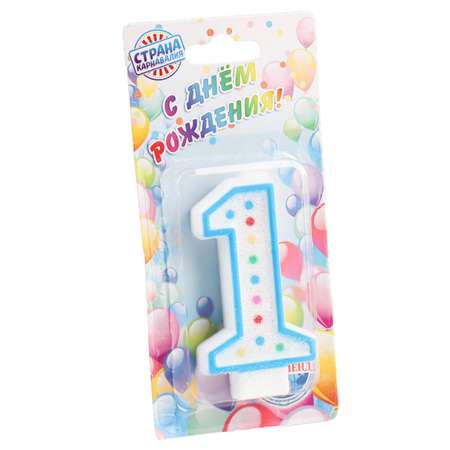 Свеча для торта Страна карнавалия Цифра 1 832095