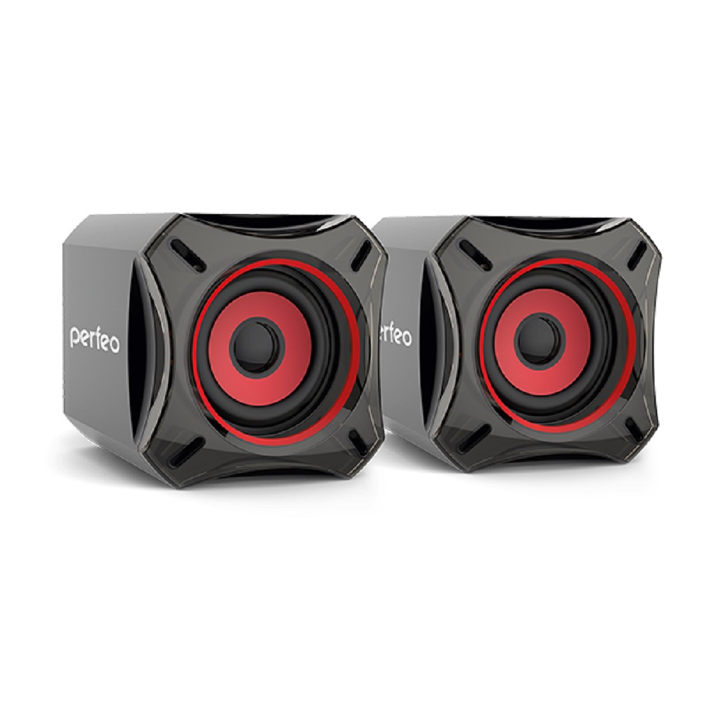 Компьютерные колонки Perfeo CUBE 2.0 мощность 2х5 Вт RMS чёрн USB - фото 1