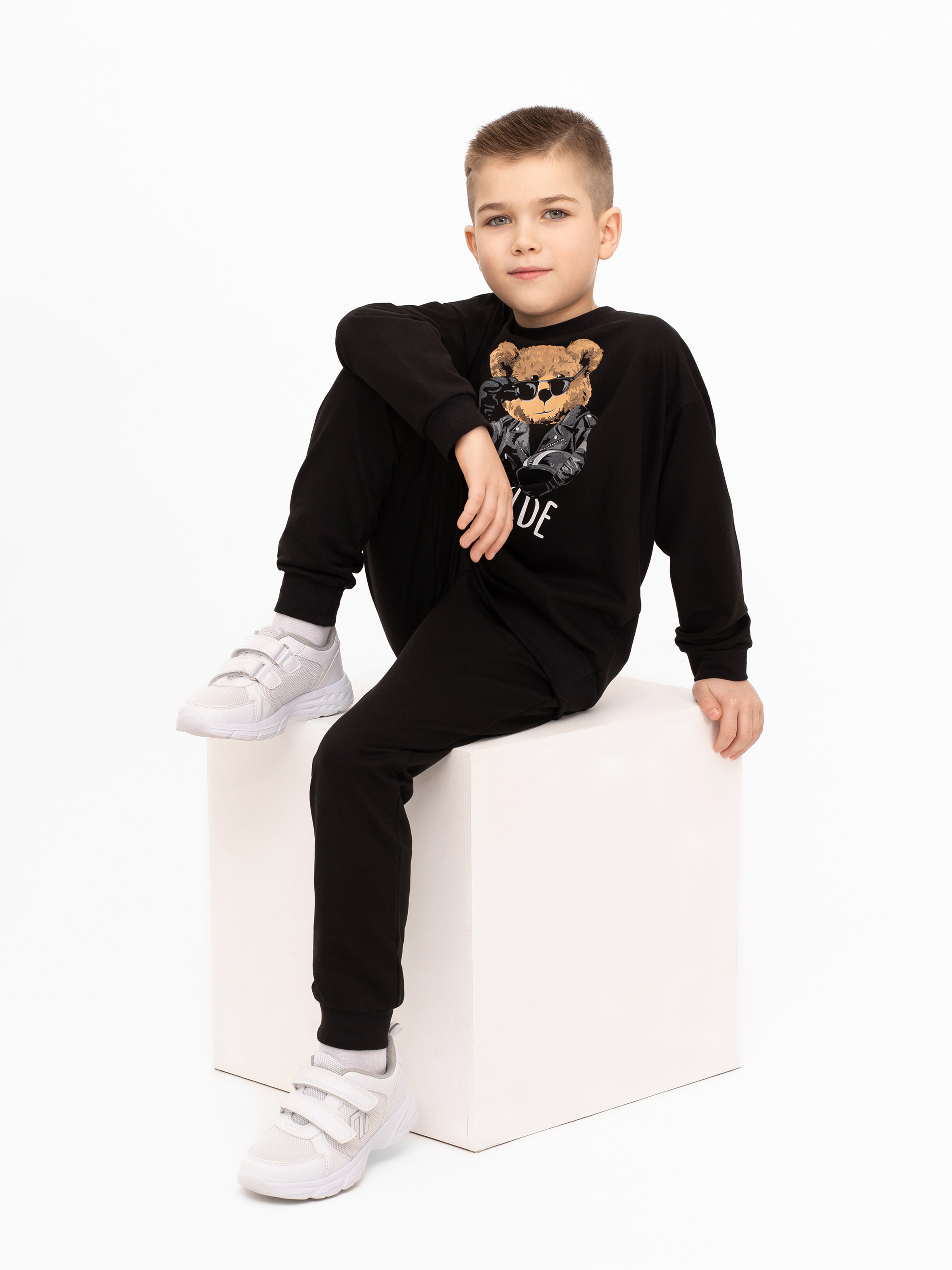 Костюм Утенок 7045г черный тедди байкер - фото 46