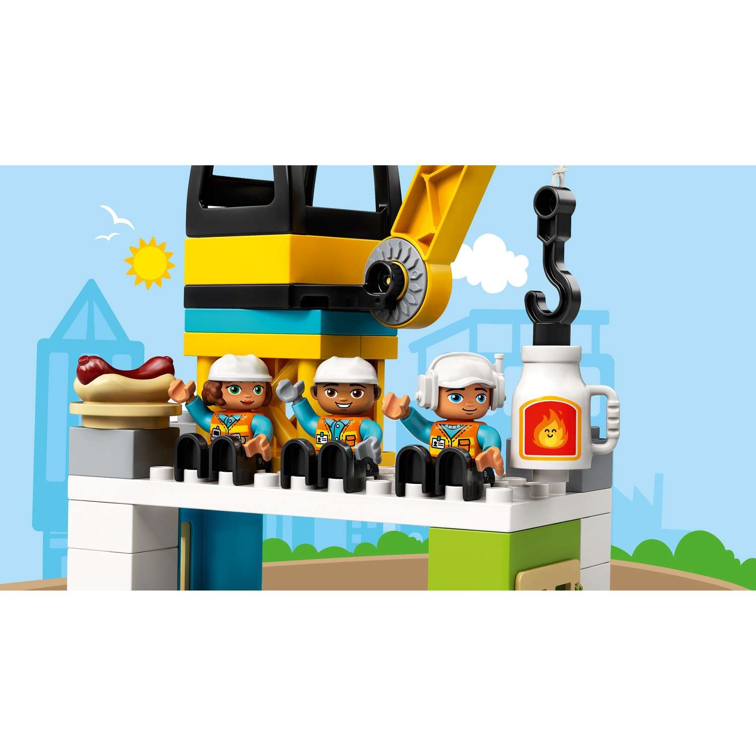 Конструктор LEGO DUPLO Башенный кран на стройке блочный - фото 13