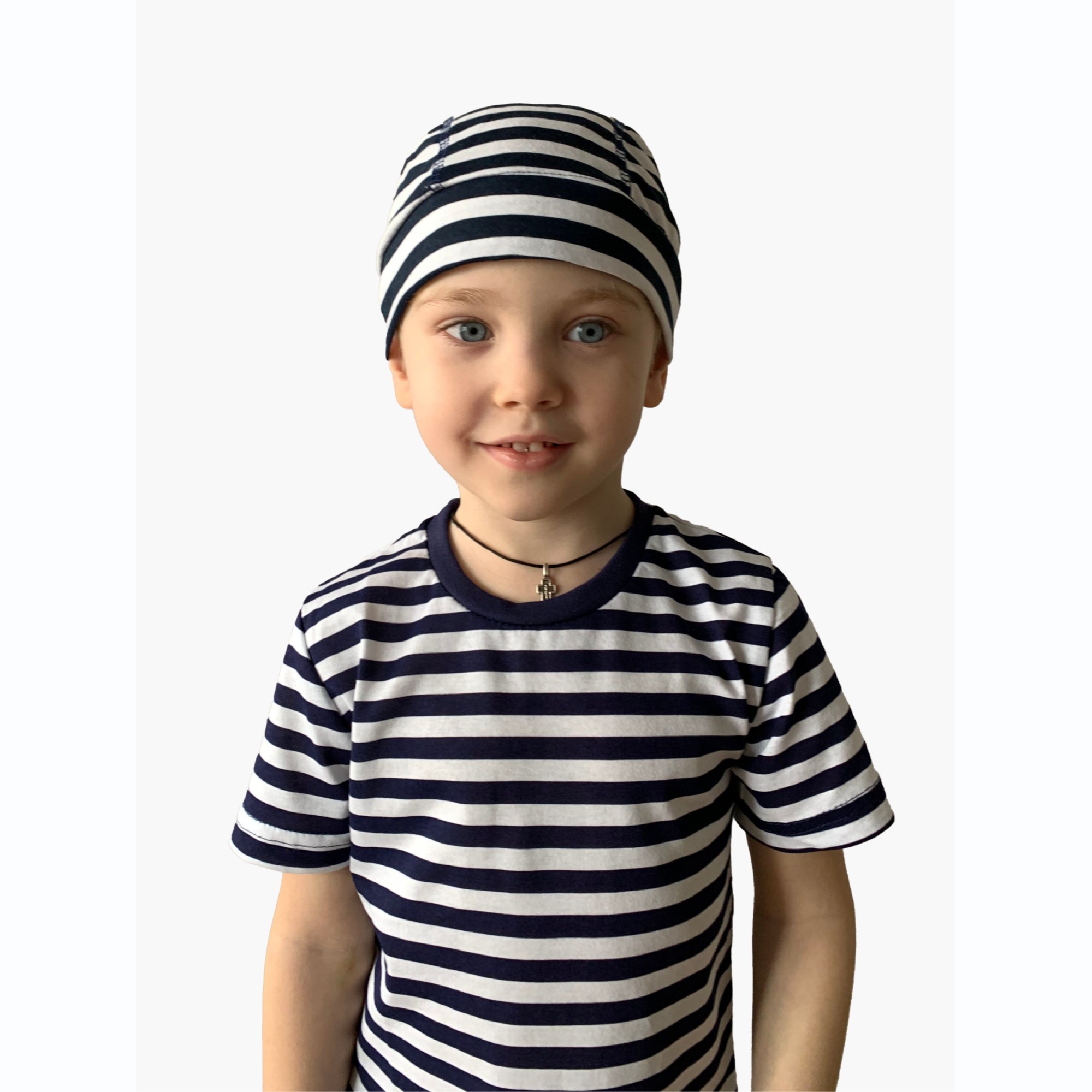 Бандана KiMMi co К-1408033т т.синяя_полоска - фото 4