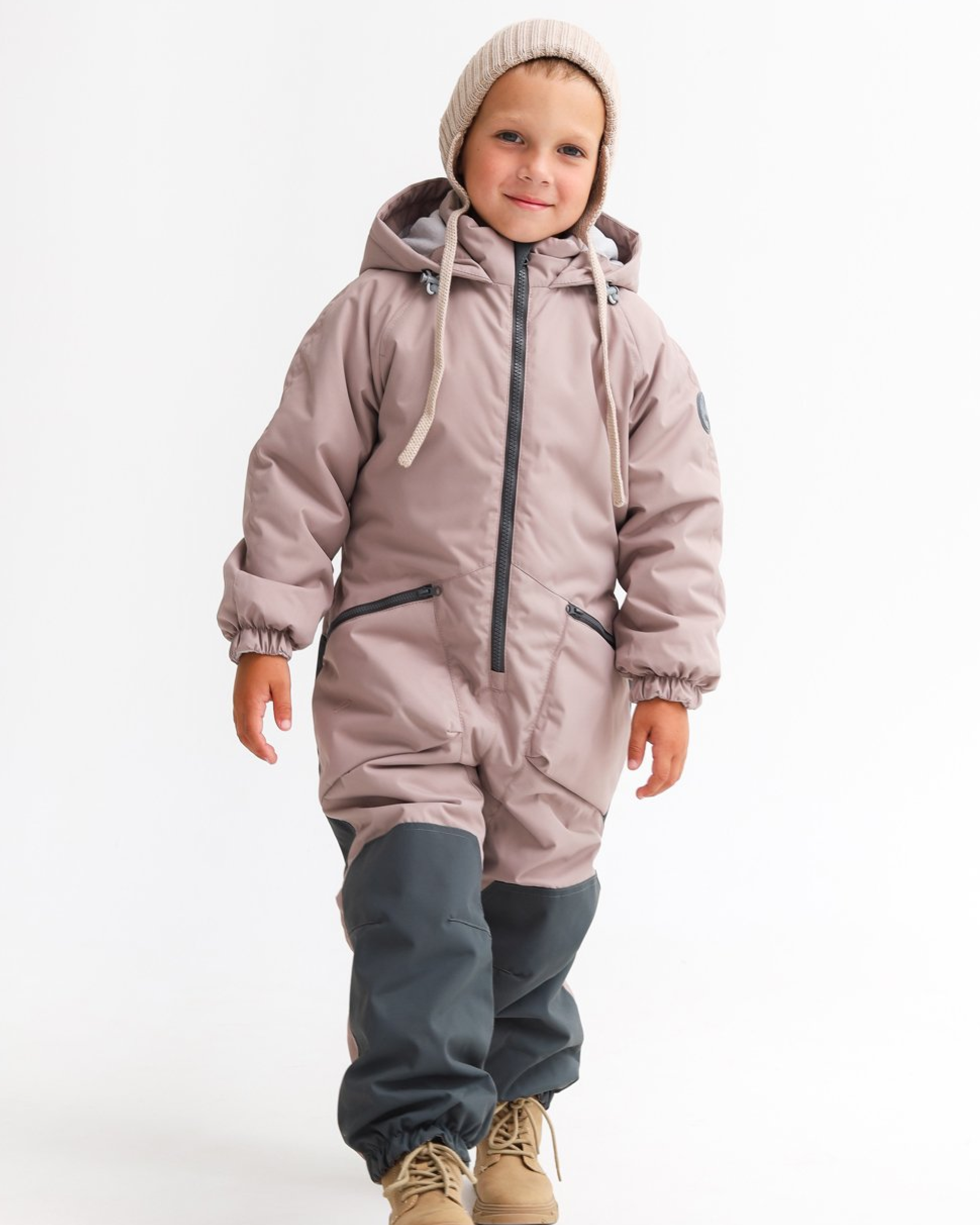 Комбинезон MINIDINO В-КОМ-010/1/ДКомбинезон детский демисезонный 3.0 латте - фото 1