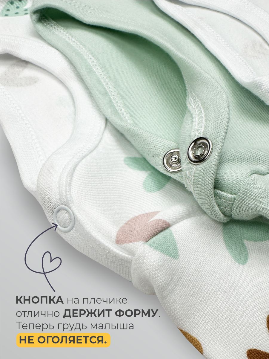 Боди 3 шт ШВЕЙНЫЕ ИСТОРИИ бодисерд_кор - фото 4