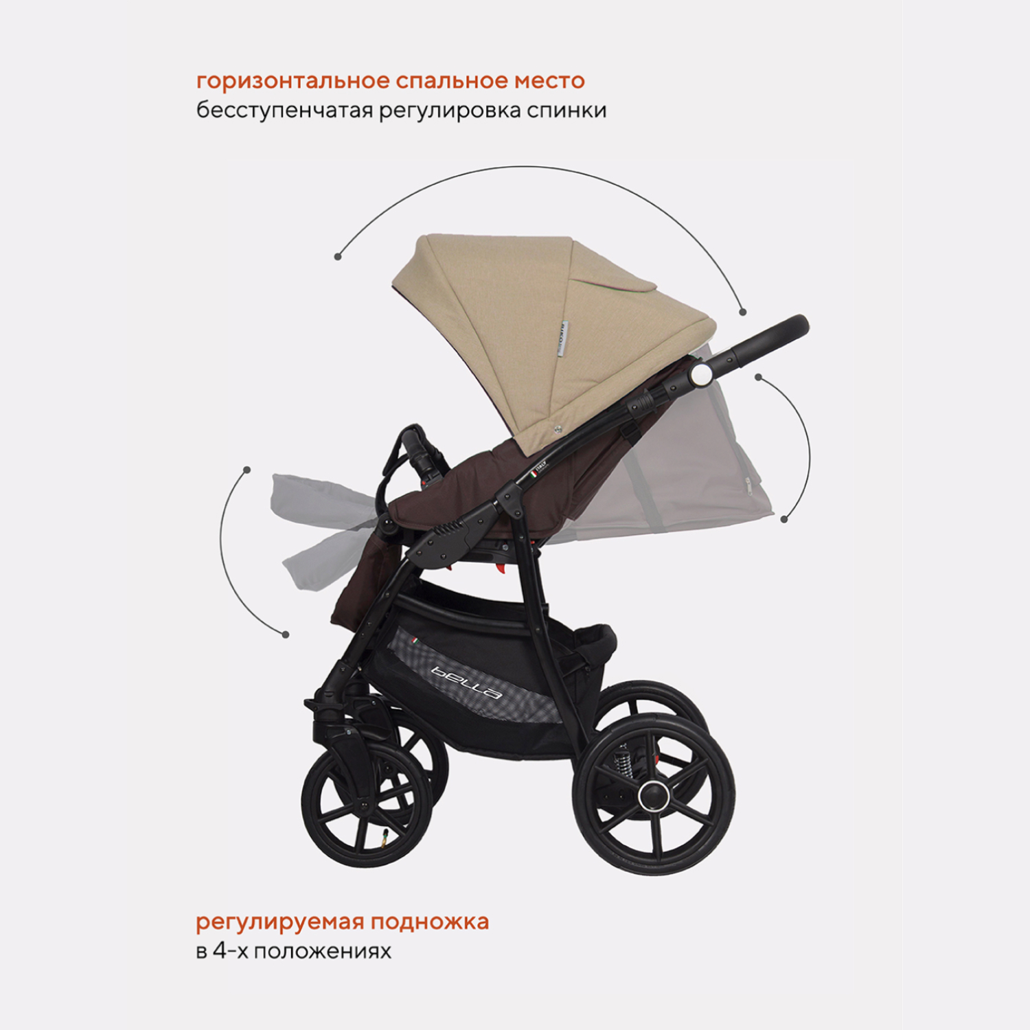 Коляска 2в1 Riko Basic Bella - фото 6